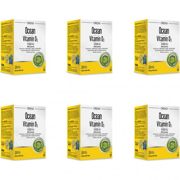 Ocean Vitamin D3 1000 IU Sprey 20 Ml 6Lı PAKET (SKT:05/2024) ürün görseli