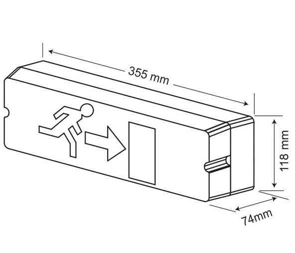 Arsel Betalite AEB-3213-L Acil Çıkış Yönlendirme Armatürü Sürekli ve Kesintide 180 Dak. Yanan 500 Lümen - 3