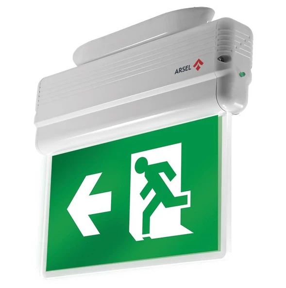 Arsel Arselite AE-1221-L Sıva Üstü Floresanlı Acil Çıkış Yönlendirme Armatürü Sürekli ve Kesintide 60 Dak. Yanan 500 Lümen LED - 2