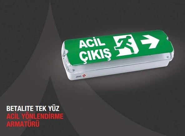 Arsel Betalite AEB-03010-L Acil Çıkış Yönlendirme Armatürü Şebekeden Yanan 20xF LED