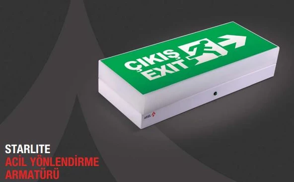 Arsel Starlite AE-01211-L-Dali Acil Çıkış Yönlendirme Armatürü Sürekli ve Kesintide 60 Dak. Yanan 500 Lümen LED