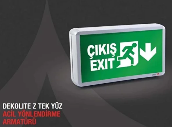 Arsel Dekolite Z Serisi Eko AE-4113-LE Acil Çıkış Yönlendirme Armatürü Kesintide 180 Dak. Yanan 20xF LED ürün görseli 1
