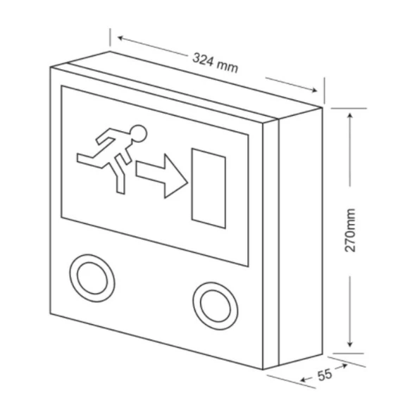 Arsel Twinlite TW-123-L Acil Çıkış Yönlendirme Armatürü Sürekli ve Kesintide 180 Dak. Yanan LED + LED - Resim 3