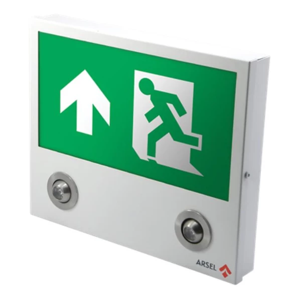 Arsel Twinlite TW-123-L Acil Çıkış Yönlendirme Armatürü Sürekli ve Kesintide 180 Dak. Yanan LED + LED - Resim 2