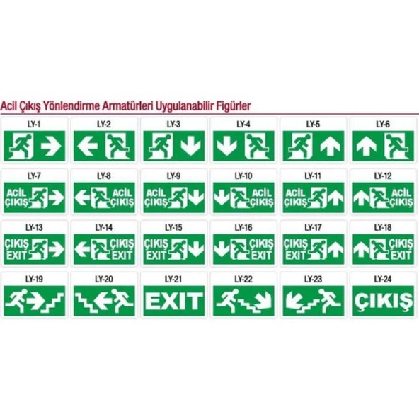 Arsel Twinlite TW-123-L Acil Çıkış Yönlendirme Armatürü Sürekli ve Kesintide 180 Dak. Yanan LED + LED - Resim 5