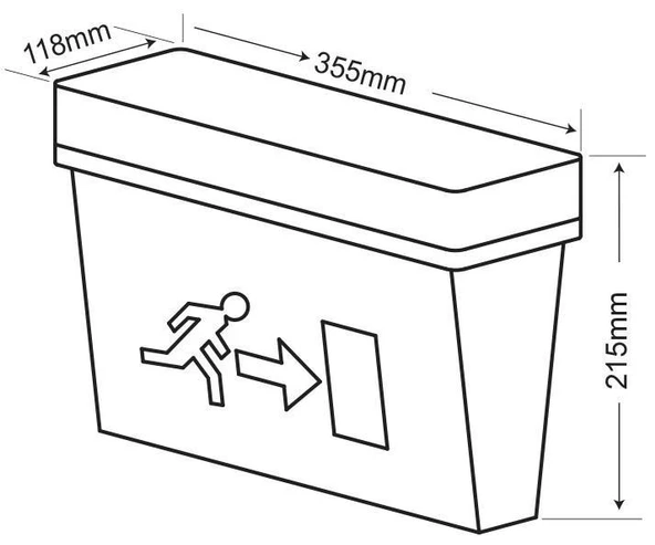 Arsel Betalite AEB-03223-L IP65 Çift Yüzlü Acil Çıkış Yönlendirme Armatürü Sürekli ve Kesintide 180 Dak. Yanan 20xF LED - Resim 4