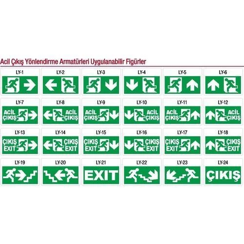 Arsel Dekolite Z Serisi Çift Yüzlü AE60-5221-L(500) Acil Çıkış Yönlendirme Armatürü Sürekli ve Kesintide 60 Dak. Yanan 500 Lümen LED - 5