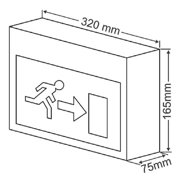 Arsel Dekolite Z Serisi Çift Yüzlü AE60-5221-L(500) Acil Çıkış Yönlendirme Armatürü Sürekli ve Kesintide 60 Dak. Yanan 500 Lümen LED - 3