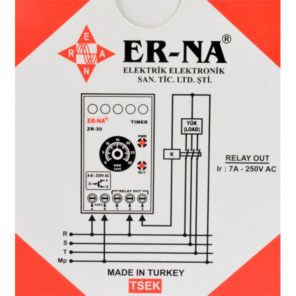 ERNA ZR-30 Zaman Rölesi