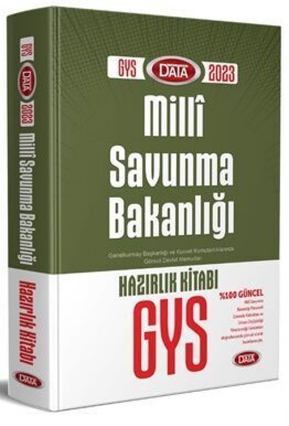 Data Yayınları 2023 GYS Milli Savunma Bakanlığı Hazırlık Kitabı