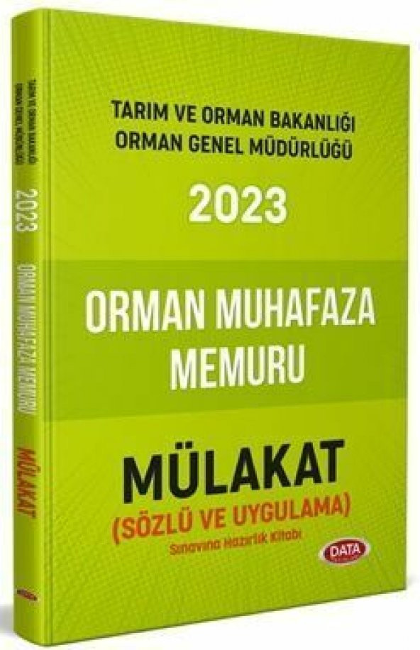 Data Yayınları 2023 Tarım ve Orman Bakanlığı Orman Muhafaza Memuru Sözlü ve Uygulama Mülakat Hazırlık Kitabı