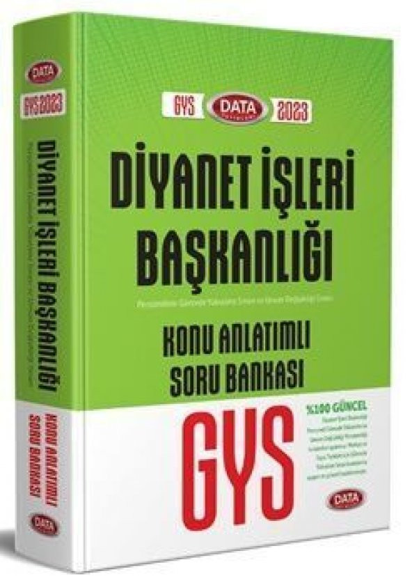 Data Yayınları 2023 GYS Diyanet İşleri Başkanlığı Konu Anlatımlı Soru Bankası