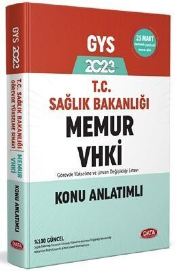 Data Yayınları 2023 T.C. Sağlık Bakanlığı Memur VHKİ Konu Anlatımlı