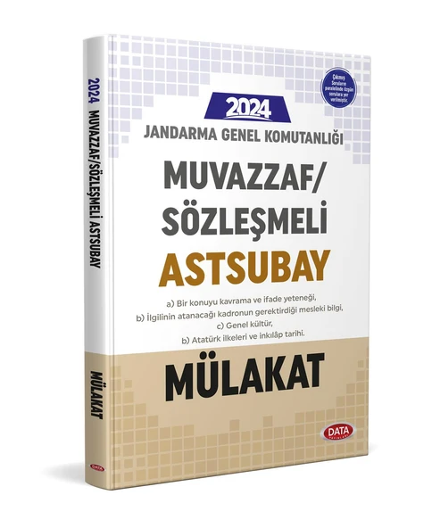 Data Yayınları Jandarma Genel Komutanlığı Muvazzaf Sözleşmeli Astsubay Mülakat Sınavına Hazırlık Kitabı - 3
