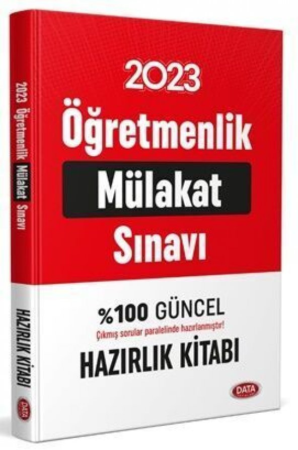 Data Yayınları 2023 Öğretmenlik Mülakat Sınavı Hazırlık Kitabı