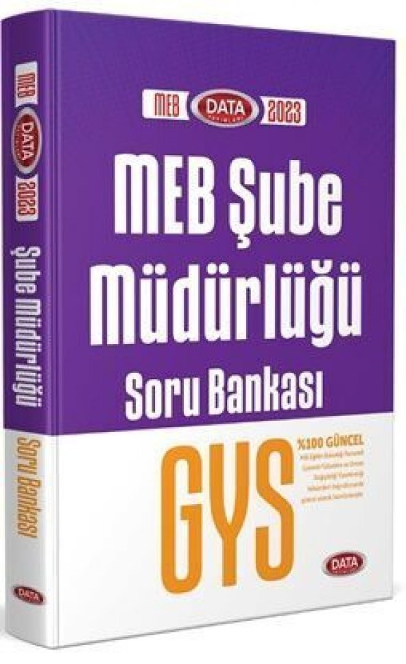 Data Yayınları 2023 Milli Eğitim Bakanlığı GYS Şube Müdürlüğü Soru Bankası