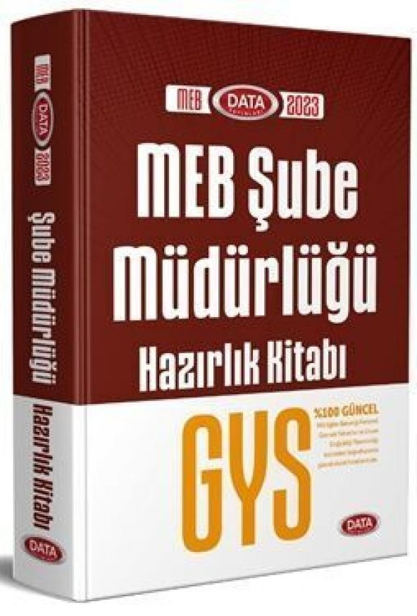 Data Yayınları 2023 GYS MEB Şube Müdürlüğü Konu Anlatımlı Hazırlık Kitabı