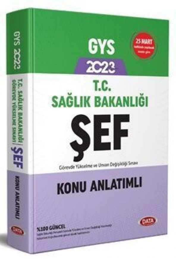 Data Yayınları 2023 GYS T.C. Sağlık Bakanlığı Şef Konu Anlatımlı