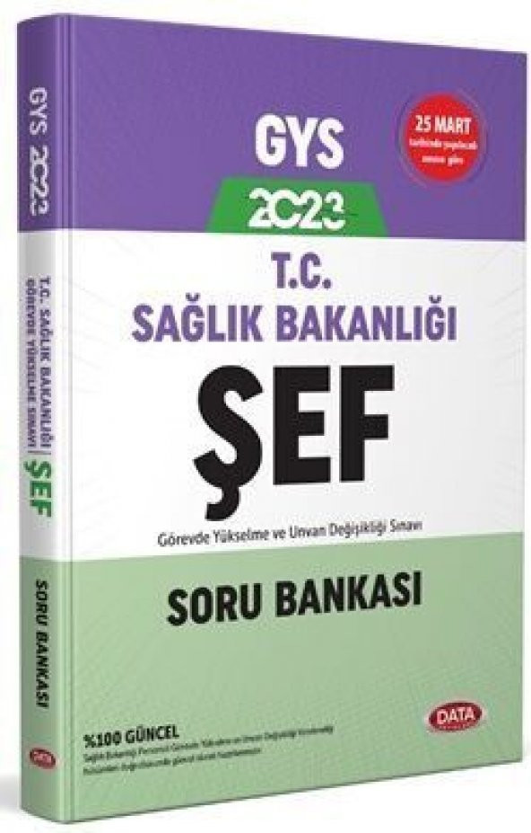 Data Yayınları 2023 GYS T.C. Sağlık Bakanlığı Şef Soru Bankası