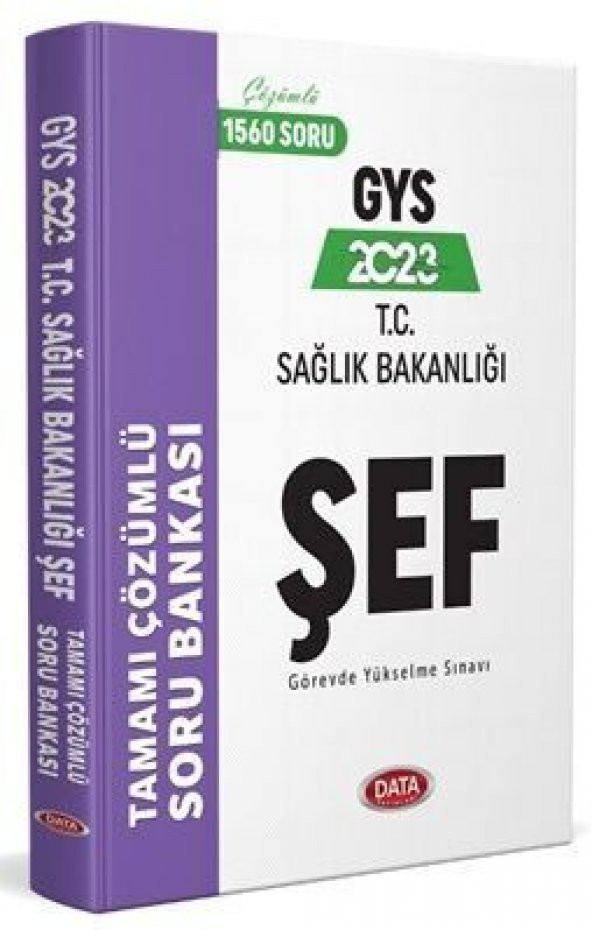 Data Yayınları 2023 T.C. Sağlık Bakanlığı Şef Tamamı Çözümlü Soru Bankası