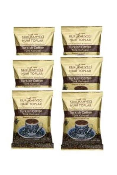 Nuri Toplar Türk Kahvesi Folyo 6x100gr - 1