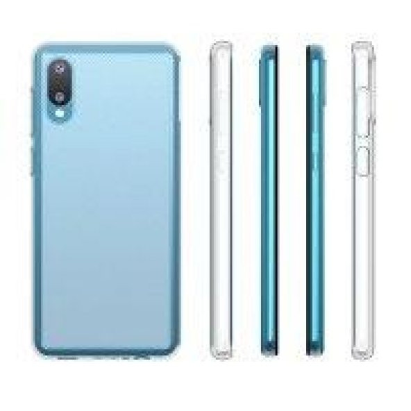 Samsung Galaxy A02 Kılıf Lüx Şeffaf Silikon 7O7D404G21455 - 4