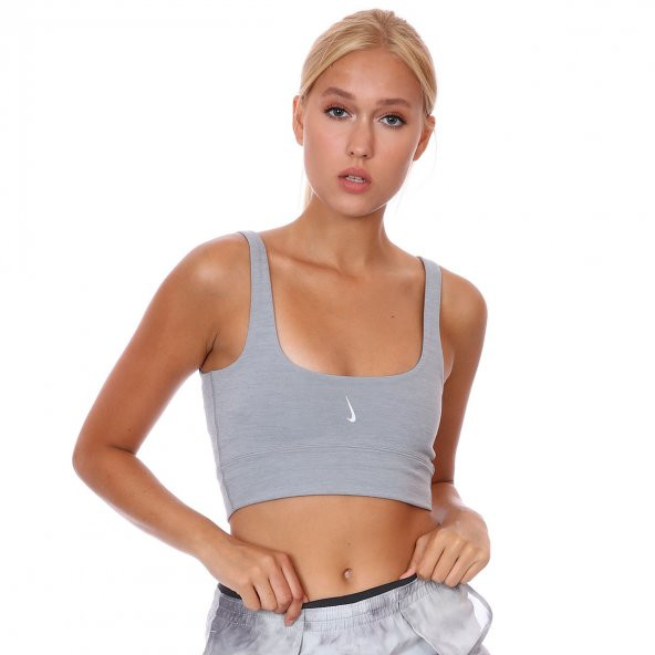 Crop Tank Kadın Gri Antrenman Atlet CV0576-073 - 3