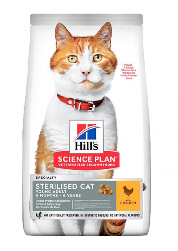 Hills Sterilised Tavuklu Kısırlaştırılmış Kedi Maması 15 Kg