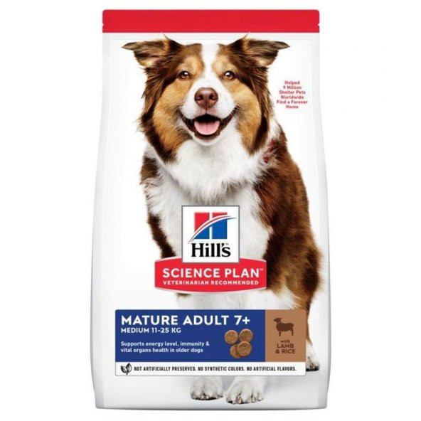 Hills Adult 7+ Lamb & Rice Kuzu Etli Yaşlı Köpek Maması 14kg