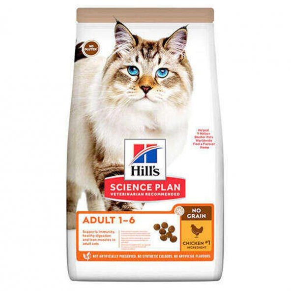 Hills Tahılsız Tavuklu Yetişkin kedi maması 1,5 Kg