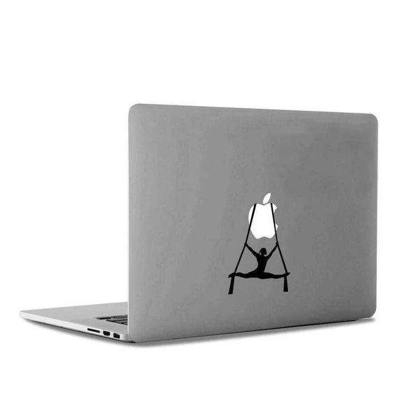 Yoga Fly Meditasyon kadın silueti Mac Book Laptop Sticker, Etiket, Çıkartma