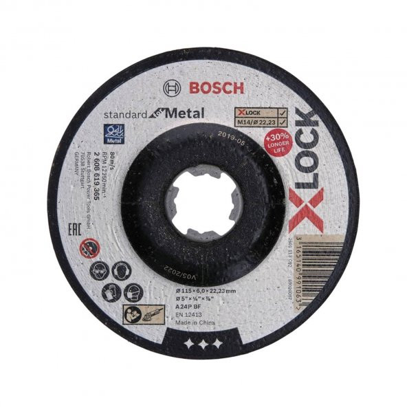 Bosch X-LOCK SDMetal KesmeTaşı115*6mmDüz(+30)