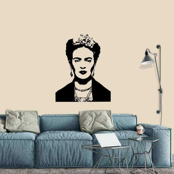 Frida Kahlo Silüeti Dekoratif Duvar Sticker, Çıkartma, Etiket