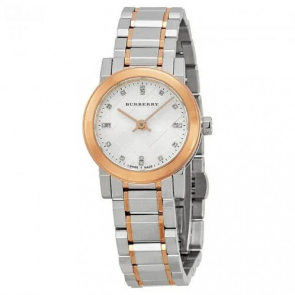 Burberry The City BU9214 Diamond Rose Gold Ve Gümüş Kordonlu Kadın Kol Saat - 5