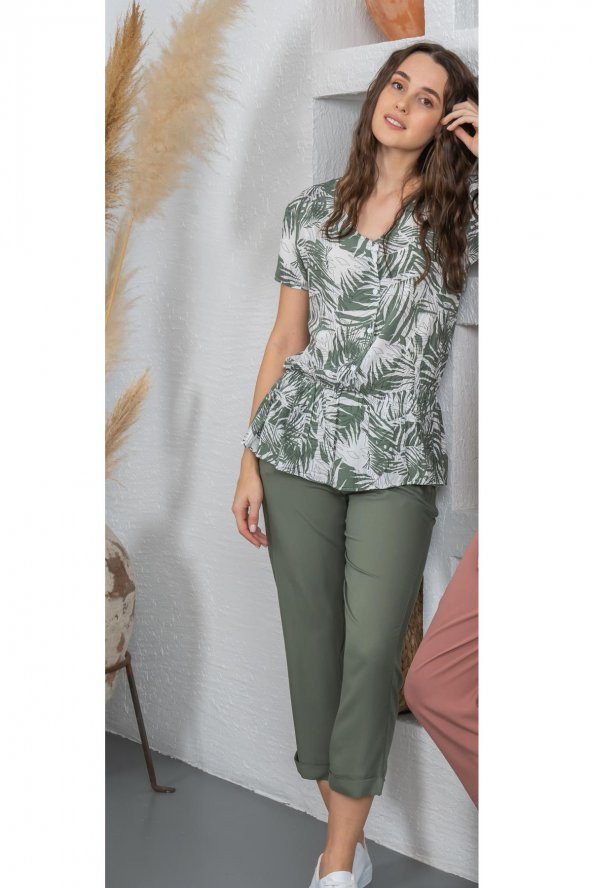 Donwear Homewear Kadın Ev Giyim Yazlık Alt Üst Takım - 3