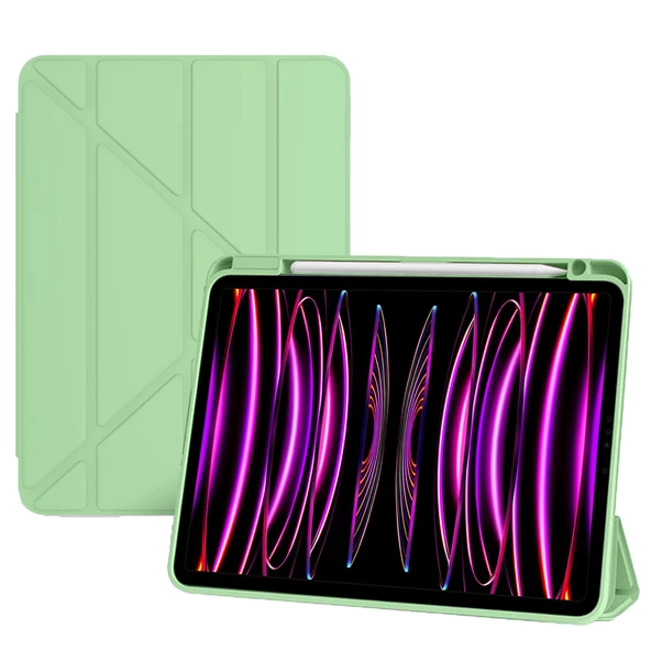 Apple iPad Pro 12.9 4. 3. Nesil Kılıf Grafiti Şeffaf Kalem Bölmeli A2229-32-33 A20-69 A1895-76 A1983 - 10