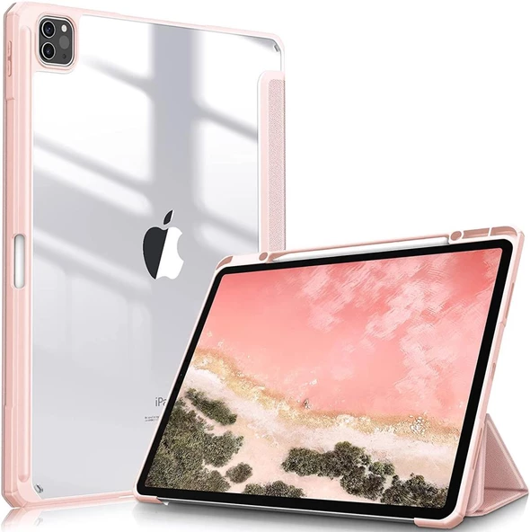 Apple iPad Pro 12.9 4. 3. Nesil Kılıf Grafiti Şeffaf Kalem Bölmeli A2229-32-33 A20-69 A1895-76 A1983 - 5