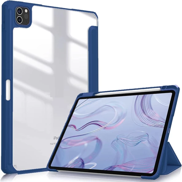 Apple iPad Pro 12.9 4. 3. Nesil Kılıf Grafiti Şeffaf Kalem Bölmeli A2229-32-33 A20-69 A1895-76 A1983 - 2