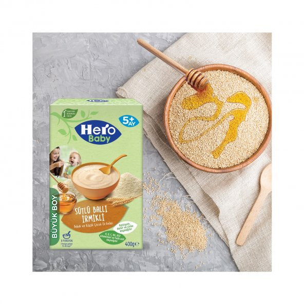 Hero Baby Sütlü Ballı İrmikli Kaşık Mama 400 gr - 3