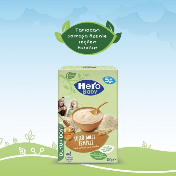 Hero Baby Sütlü Ballı İrmikli Kaşık Mama 400 gr - 4