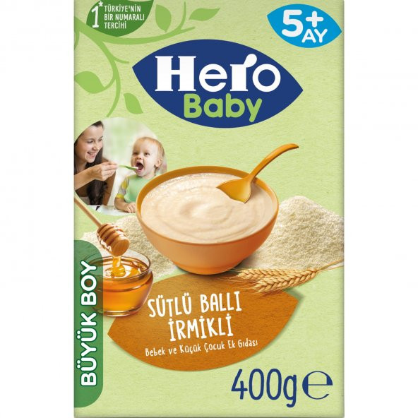 Hero Baby Sütlü Ballı İrmikli Kaşık Mama 400 gr 3'lü Paket