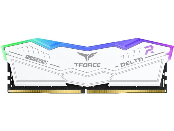 Team T-Force DELTA RGB White 32GB(2x16GB) 6400Mhz DDR5 Gaming Ram CL40 FF4D532G6400HC40BDC01 - 2