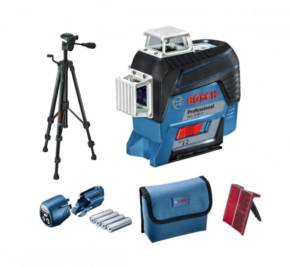 Bosch GLL 3-80 C Professional Çizgi Lazeri+ BT 150 Tripod