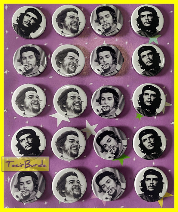 Che Guevara Rozet - 20 Adet Öğrenci Motivasyon Rozeti.94.MRS.PÖ.