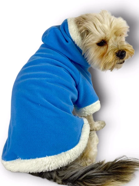 Blue Furry Kapşonlu Ceket Sweat by Kemique Köpek Kazağı - 2