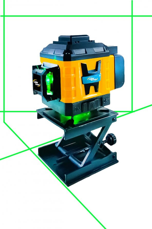 Lieber German Alman 2 Akülü Otomatik Hizalama Lazer Metre 360 Derece Yatay Dikey Çapraz Kumandalı Ve Çantalı - 2