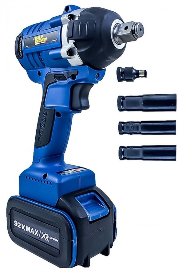 Lieber German 21 Volt 3 Ah Kömürsüz Akülü 3 Lü Set Şarjlı Kırıcı Şarjlı Taşlama Bijon Somun Sökme Matkap - 5