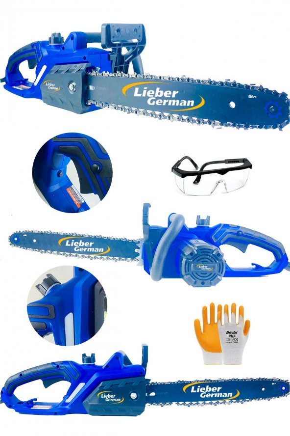 Lieber German Teknoloji 1800 Watt Elekrikli Testere Ağaç Odun Kesim Bıçkı Orman Motoru 40 Cm Pala - 2