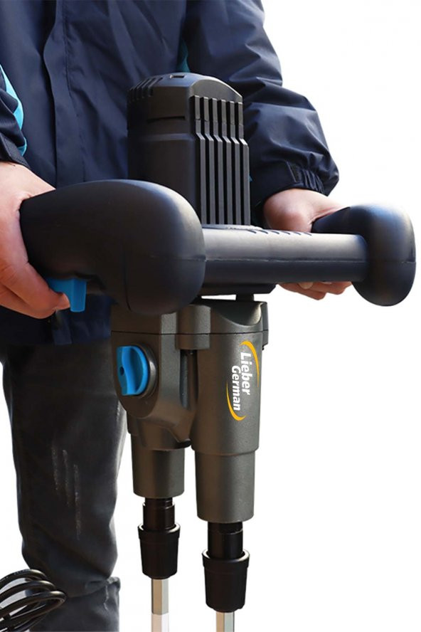 Lieber German Teknoloji 3400 Watt Tam Prof Çift Karıştırıcılı Alçı Boya Sıva Çimento Karıştırıcı Mikser - 2