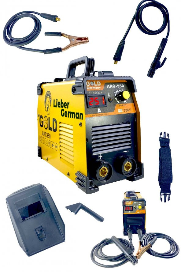 Lieber German Gold Serisi 250 Amper Dijital Göstergeli Turbo Fan Soğutmalı Profesyonel Inverter Kaynak Makinesi